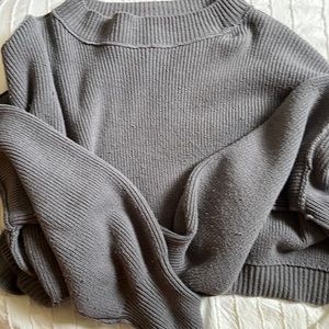 Grey Free people cropped sweater